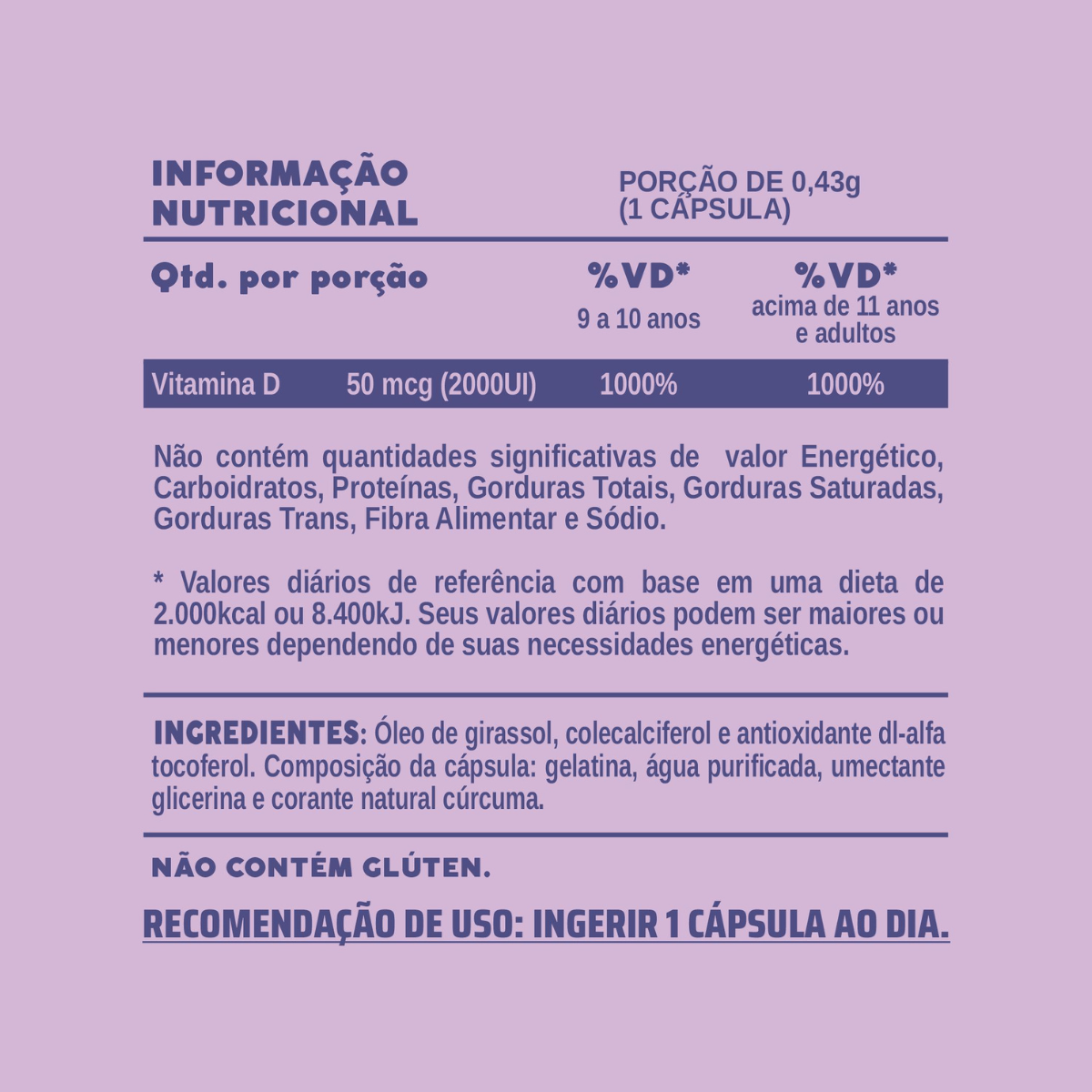 Vitamina D 2000UI - 120 cápsulas