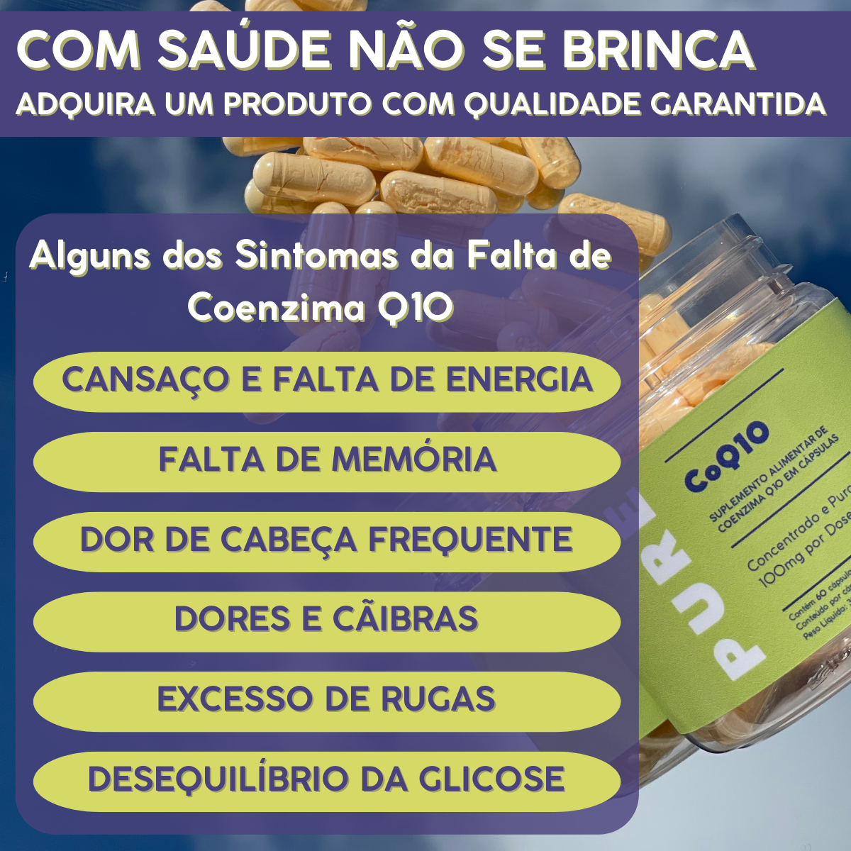 Coenzima Q10 100mg - 60 cápsulas