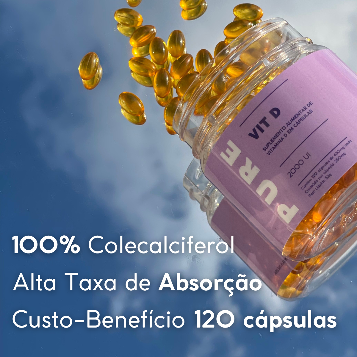 Vitamina D 2000UI - 120 cápsulas