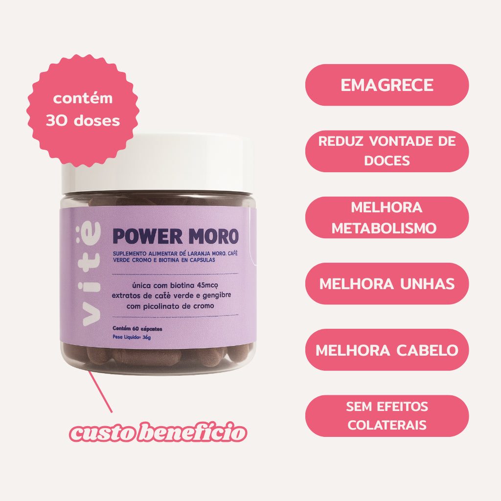 Power Moro com Laranja Moro, Café Verde e Cromo - 6O cápsulas