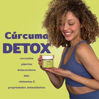 Complexo Detox da Vitê com Curcumina, NAC, Betacaroteno, Pimenta Preta e Vitamina E