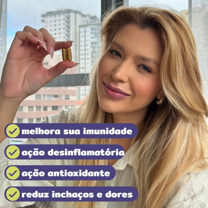 Complexo Detox da Vitê com Curcumina, NAC, Betacaroteno, Pimenta Preta e Vitamina E