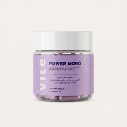 Power Moro com Laranja Moro, Café Verde e Cromo em Pote