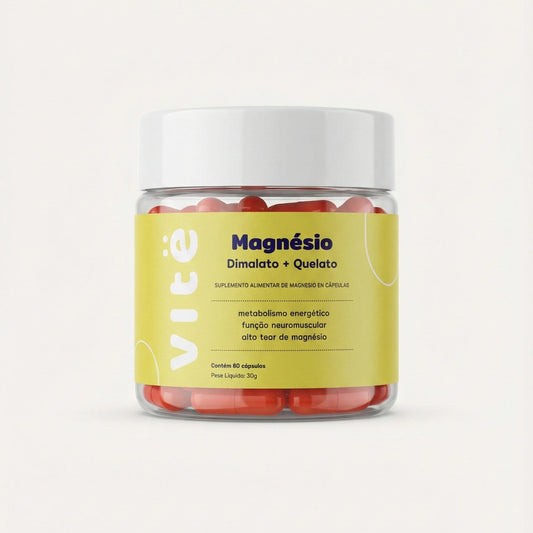 Magnésio Quelato + Dimalato em Pote