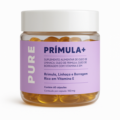 PURE Prímula+ Borragem e Linhaça - 60 cápsulas