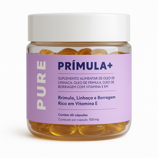 PURE Prímula+ Borragem e Linhaça - 60 cápsulas